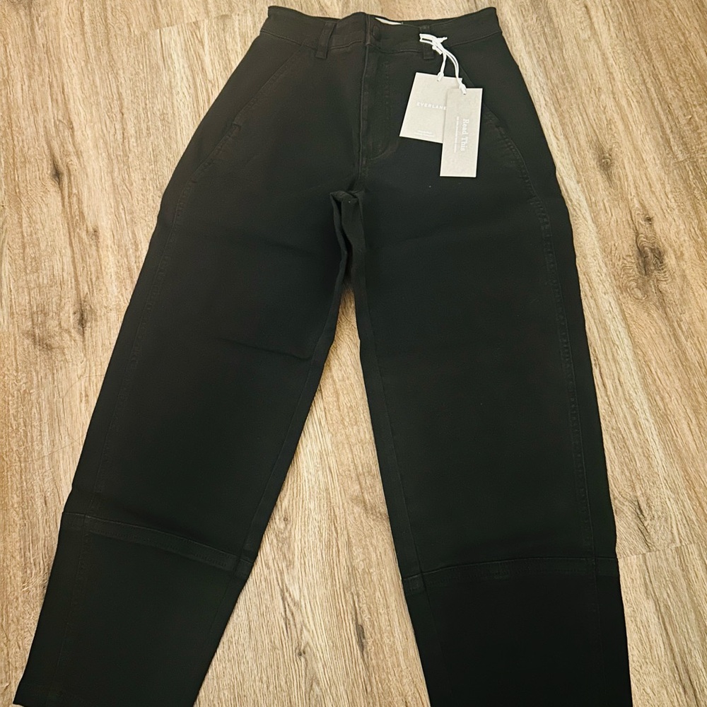 Everlane Women's Black the Utility Barrel Pant